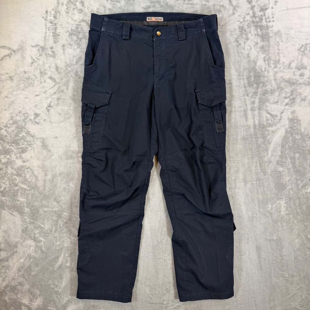5.11 Tactical Ripstop Cargo Pants Men's Size 38x32 Navy Blue Utility Workwear